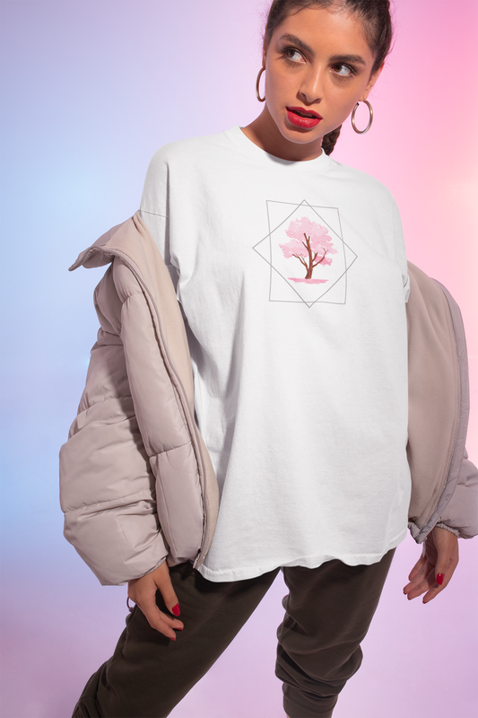 Elegant Pink Cherry Blossom Tree - Unisex T-shirt