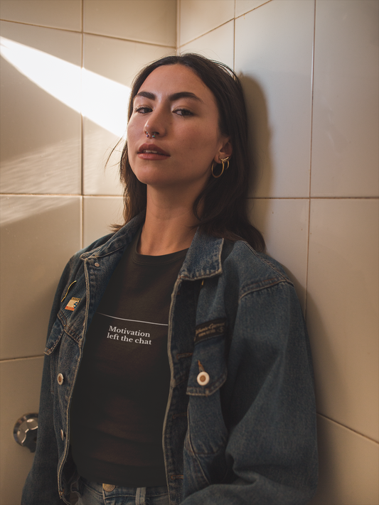Motivation  left the chat - Unisex T-shirt